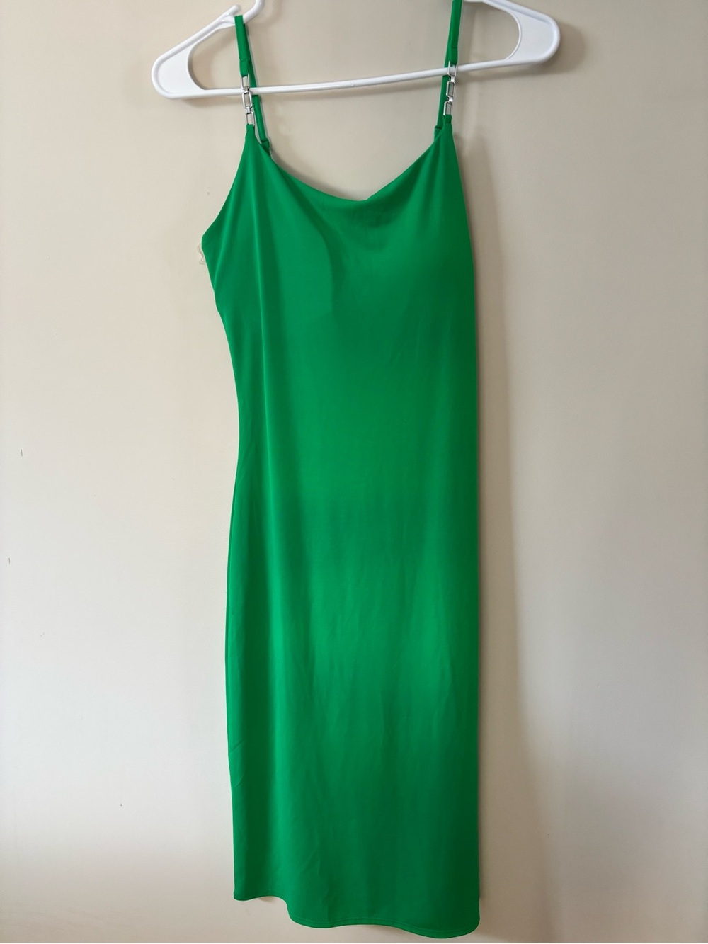 Planet Gold Emerald Green Midi Slip Dress